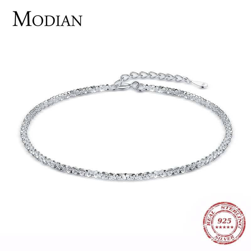 925 Sterling Silver Female Bracelet Classic Charm Jewelry