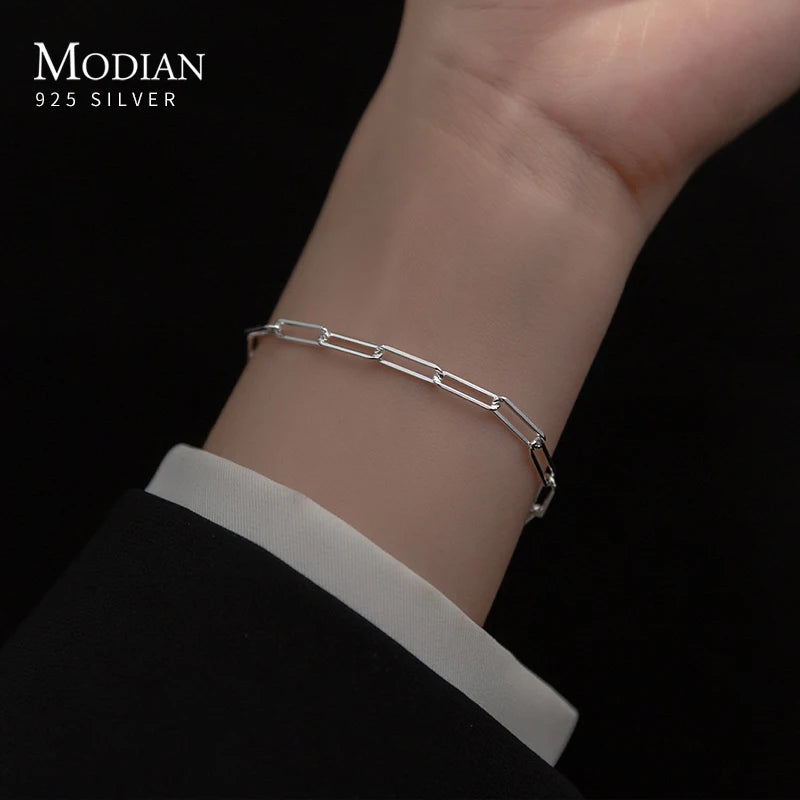 925 Silver Hollow Bracelet Chain Fine Jewelry Gift