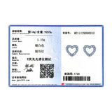 925 Sterling Silver Heart Stud Earrings Clear CZ Wedding Jewelry
