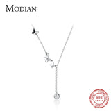 Butterfly Tassel Zirconia 925 Silver Chokers Necklace