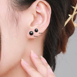 Agate Stud Earrings 925 Silver Platinum Plated Hypoallergenic