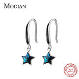 Sterling Silver Stars Crystal Dangle Earring for Women