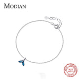 Enamel Mermaid Tail Anklet 925 Sterling Silver Animal Chain Anklet