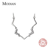 Geometric Clear CZ Choker Necklace 925 Sterling Silver Gift for Women