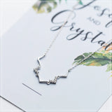 Geometric Clear CZ Choker Necklace 925 Sterling Silver Gift for Women