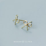 925 Sterling Silver Bowknot Earrings for Women