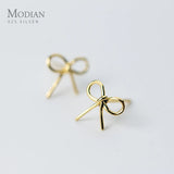 925 Sterling Silver Bowknot Earrings for Women