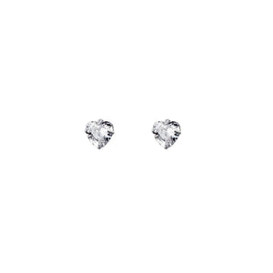 925 Silver CZ Hearts Earrings Women Wedding Jewelry