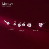 925 Silver CZ Hearts Earrings Women Wedding Jewelry
