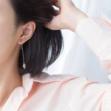 925 Silver Tree Leaf Tassel Drop Earrings Romantic Gift