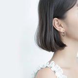 925 Silver Big Round Hoop Earrings Classic Wedding Jewelry