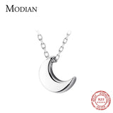 Sterling Silver Crescent Pendant Necklace