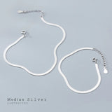 925 Silver Charm Bracelet or Anklet Adjustable Snake Chain Fine Jewelry