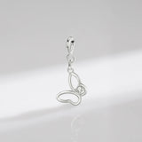 925 Silver Butterfly Charm Pendant for Women Girls DIY Bracelet or Necklace