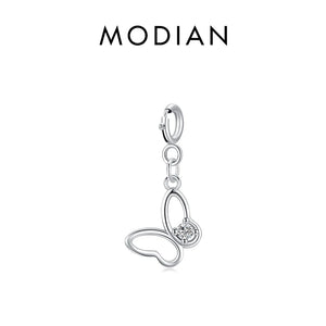 925 Silver Butterfly Charm Pendant for Women Girls DIY Bracelet or Necklace
