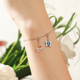 925 Silver Butterfly Charm Pendant for Women Girls DIY Bracelet or Necklace