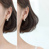 925 Silver Pearl Geometric Stud Earring