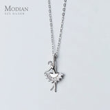 Classic Ballet Fairy Pendant Necklace for Women