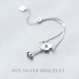 Sterling Silver Daisy Chain Bracelet for Women