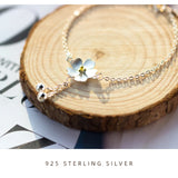 Sterling Silver Daisy Chain Bracelet for Women