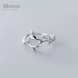Irregular Branches Ring 925 Sterling Silver Adjustable Size