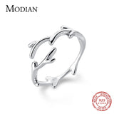 Irregular Branches Ring 925 Sterling Silver Adjustable Size