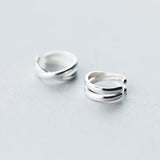 925 Sterling Silver Prevent Allergy Charm Clip Earrings