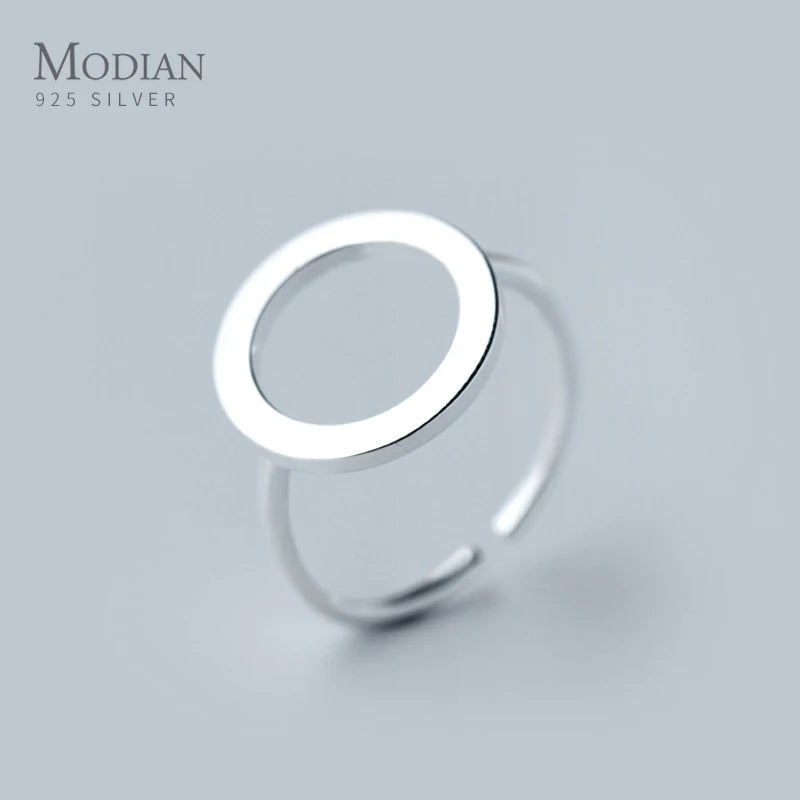 Sterling Silver 925 Ring for Women Open Adjustable Finger Ring Fine Jewelry