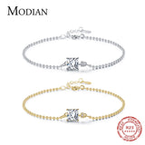 Clear CZ Bracelets 925 Sterling Silver Chain Bracelet for Wedding
