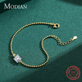 Clear CZ Bracelets 925 Sterling Silver Chain Bracelet for Wedding