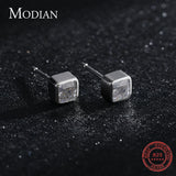 925 Silver Clear CZ Stud Earrings for Women