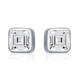 925 Silver Clear CZ Stud Earrings for Women