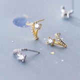 Wedding Stud Earrings Silver 925 CZ Women Jewelry