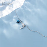 CZ Dolphins Silver Pendant Necklace for Women