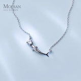 925 Sterling Silver Dolphin CZ Necklace for Women