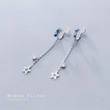 Colorful Crystal Letter U Shape Clips Earring for Women
