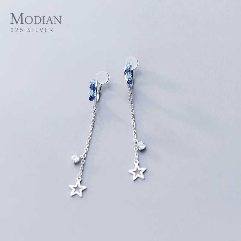 Colorful Crystal Letter U Shape Clips Earring for Women