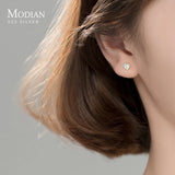 Colorful Enamel Mini Love Hearts 925 Silver Stud Earrings for Women