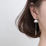 Colorful Balloon Drop Earring 925 Silver Zircon Tassel Jewelry