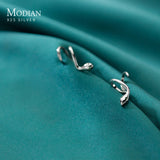Snake Stud Earrings 925 Silver Green Zirconia Jewelry Women