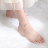 925 Sterling Silver Japanese Style Anklet for Women