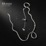 Adjustable Necklace 925 Sterling Silver Jewelry Mode Accessories