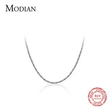 Adjustable Necklace 925 Sterling Silver Jewelry Mode Accessories