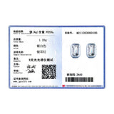 925 Silver Emerald Cut Zirconia Stud Earrings Wedding Jewelry