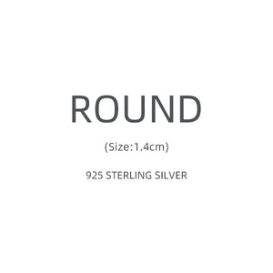 Minimalism Stud Earrings 925 Sterling Silver Round Jewelry