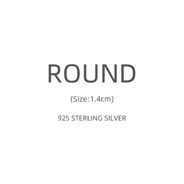 Minimalism Stud Earrings 925 Sterling Silver Round Jewelry