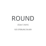 Minimalism Stud Earrings 925 Sterling Silver Round Jewelry