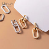 925 Silver Double Layer CZ Hoop Earrings for Women