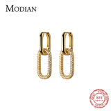 925 Silver Double Layer CZ Hoop Earrings for Women