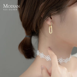 925 Silver Double Layer CZ Hoop Earrings for Women